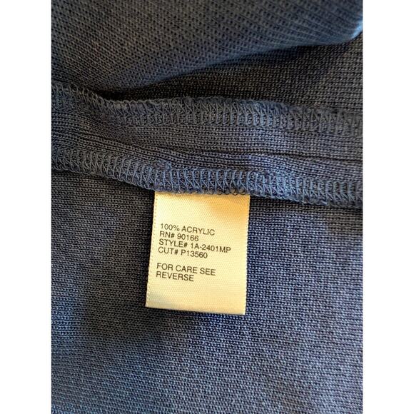 Plein Air Blue Lightweight Open Front Knit Cardigan Jacket Size S Made in Korea - Picture 4 of 7